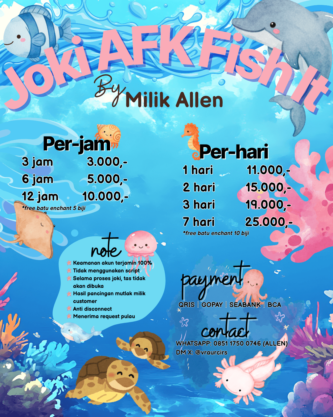 Joki AFK Fish It - 1 Jam